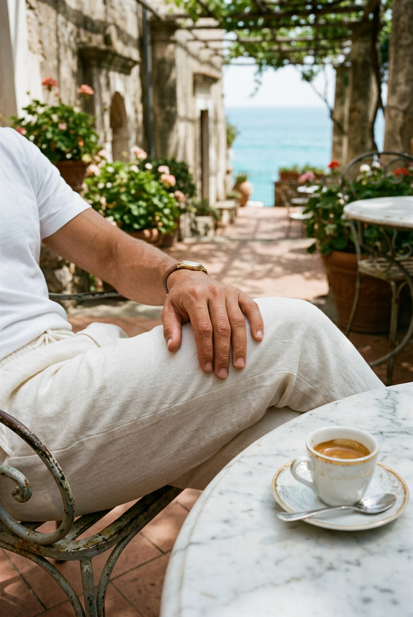 Dettaglio coulisse e tasca – Ostuni bianco