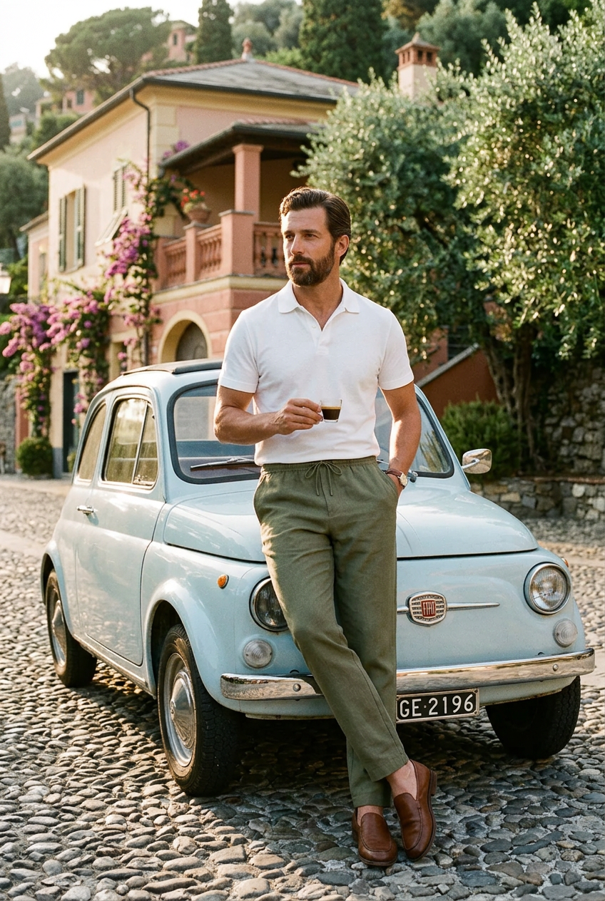 The Ostuni Linen Trousers – oliva